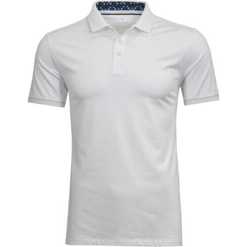 Ragman Polo Piqué Uni Keep Dry Finish Wit / male