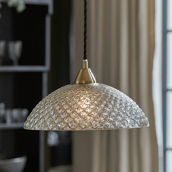 LOBERON Hanglamp Lawndale antiekzilverkleurig