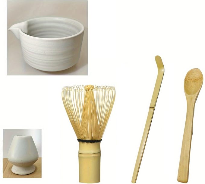 Livano Matcha Set - Starterkit - Klopper - Matcha Thee Set - Matcha Whisk - Wit