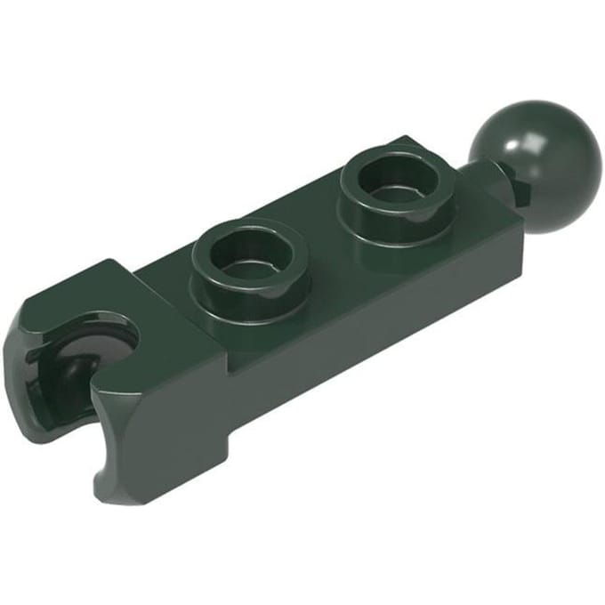 10 STUKS 14419 1x2 SideB met Trekhaak Socket Bord Bouwstenen Moc Kleur Bijlagen Compatibel met Brick DOE-HET-ZELF Componenten 10PCS donkergroene kleur