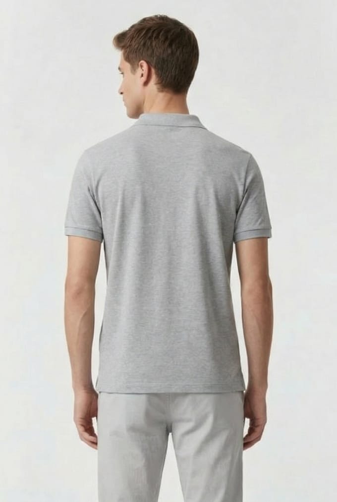 Arena Men's Poloshirt Solid Cotton Piquet Medium Grey Heather-whit Maat: S | Poloshirts Outlet | Heren | Grijs