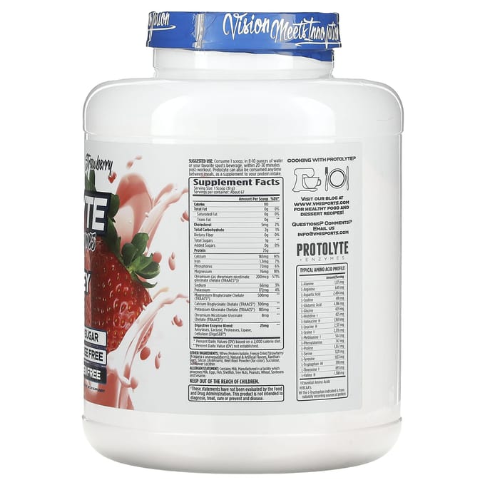 Protolyte, 100% Wei-isolaat, Aardbeiensmaak, 2.089G (4,6 pond)