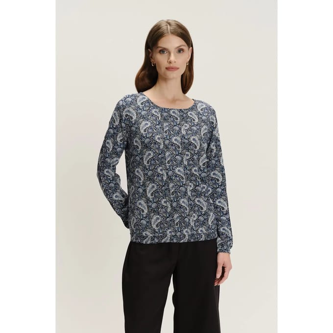 Vliesblouse met paisleyprint dames Greenpoint