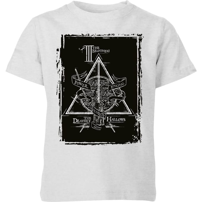 Harry Potter Three Brothers kinder t-shirt - Grijs - 122/128 (7-8 jaar)