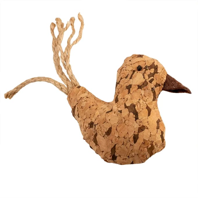 Duvoplus - Speelgoed Voor Dieren - Kat - Cork Vogel 8x12x2,5cm Bruin - 1st