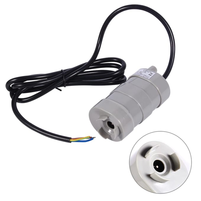 Mini DC 12V Verticale Dompelmotor Waterpomp 5M 1000L/U met 1.5M Zwarte Blote Draad