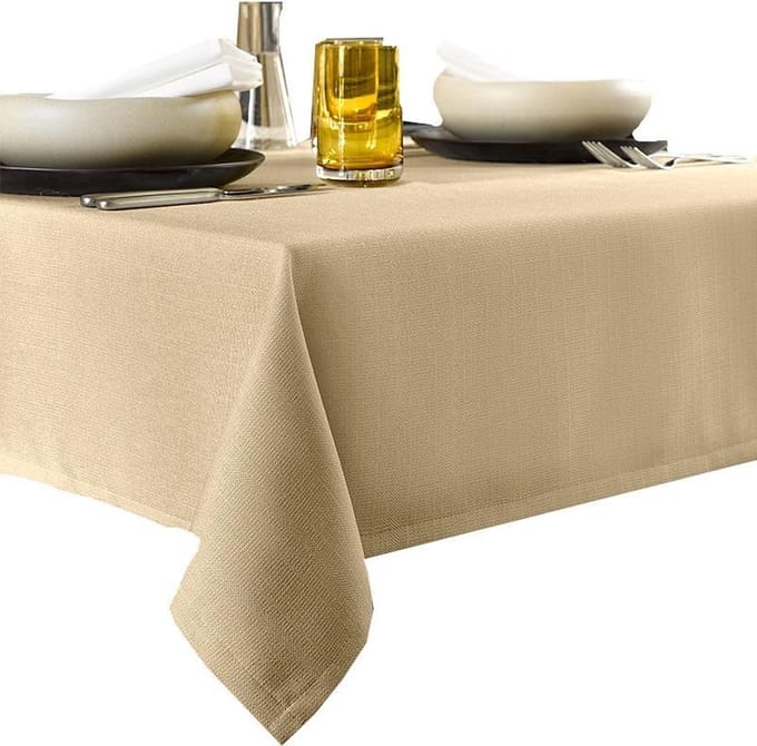 tafellaken Gibson 145 x 310 cm polyester lichtbruin