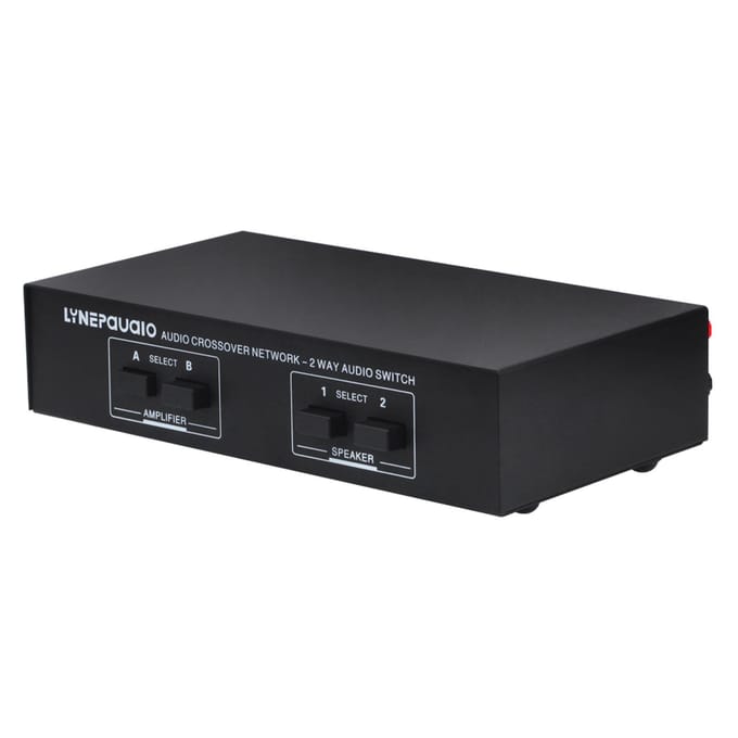 LINEPAUDIO 2 In 2 Uit Luidspreker Selectie Schakelaar Audio Signaal Schakelaar Eindversterker Audio Ontvanger zwart