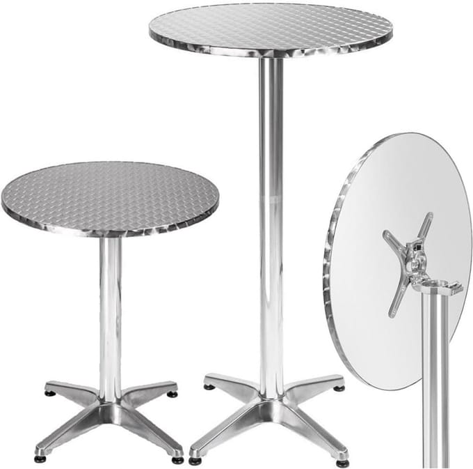 Hoogetejusteer Baretafel Aluminium 60cm