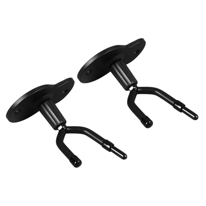 Vioolhanger IJzeren Basis Antislip Rubberen Pad Dubbele Kop Verstelbaar Wandmontage Viool Altviool Haak black