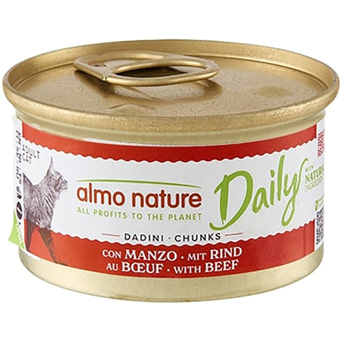 Almo Nature Cat Blik Daily Menu Blokjes 85 g - Kattenvoer - Rund