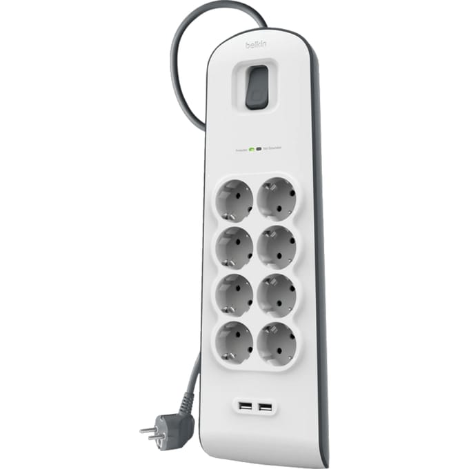 Belkin Surge Protector 8 outlet 2 meter 2x usb