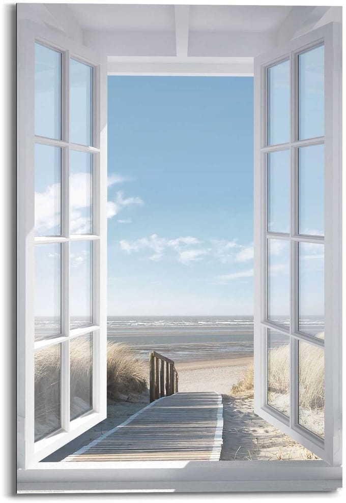 Schilderij Noordzee uitzicht - 90 x 60 - Hout - REINDERS
