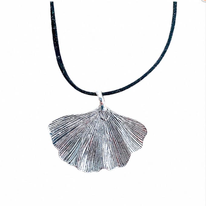 Lange ketting- Metaal -Ginkgo blad-Charme Bijoux