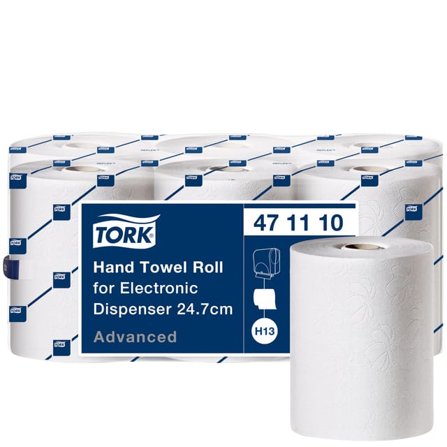 Tork 471110 Handdoekrollen H13 Advanced 2-laags Wit 143m 24,7cm 6 Rollen (471110)