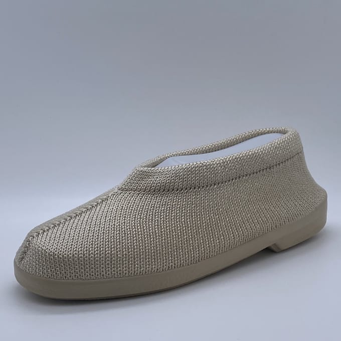 Gebreide Portugese Schoen - Beige Gold - Maat 43 - Instappers - Pantoffel
