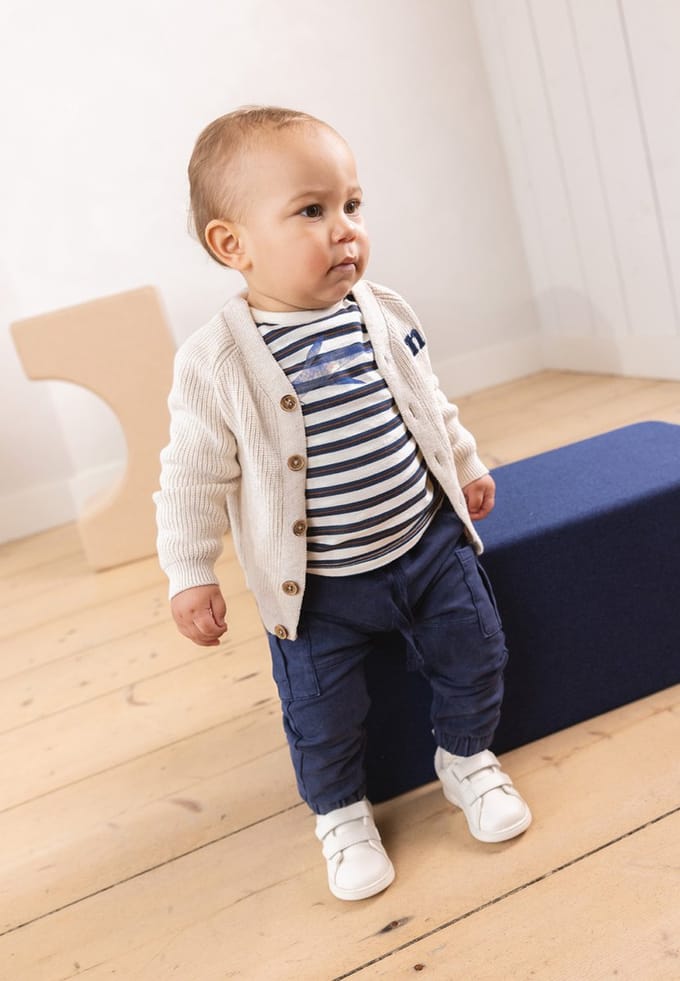 Noppies Tee Ger long sleeve stripe Jongens T-shirt - Maat 80