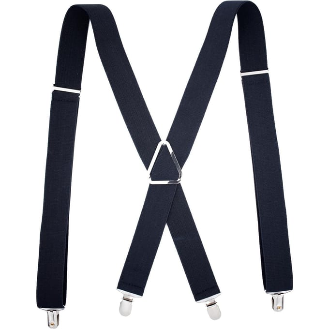 Mode Verstelbare Elastische X-Rug Clips op Broek Bretels voor Mannen en Vrouwen zwart