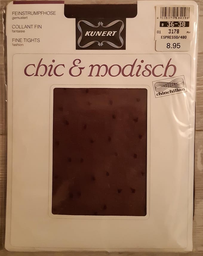 Kunert fantasie panty maat 36/38 kleur espresso