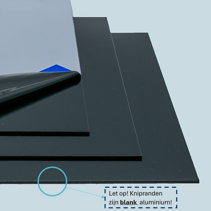 Aluminium Plaat - RAL 9005 - Gitzwart - 1,5mm, 400x400mm