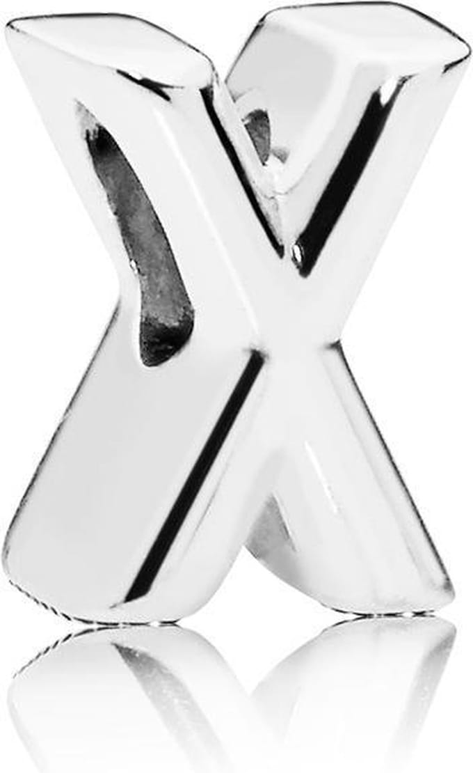 Pandora Bedel zilver Letter X 797478