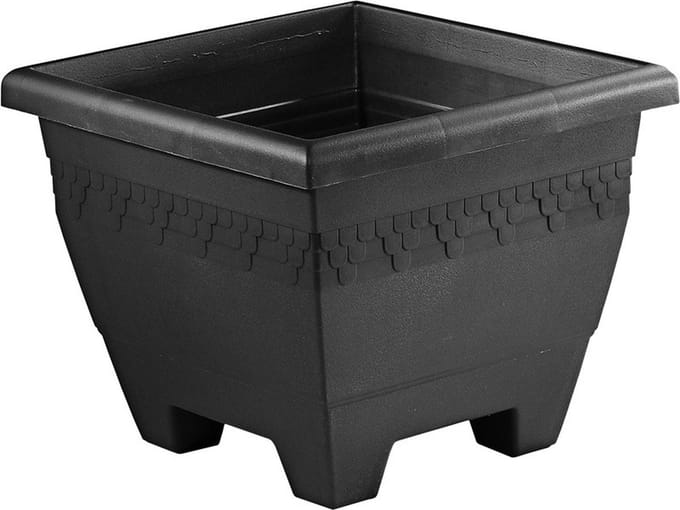 Hega Hogar Plantenbak - antraciet - vierkant - 30 cm - bloempot
