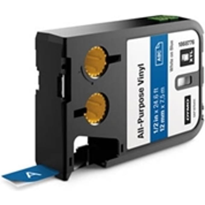 DYMO 1868776 XTL tape vinyl wit op blauw 12mm (origineel)