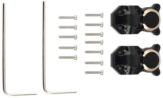 Dailygoods - 2 Stuks Messing Diff Covers voor RC Auto