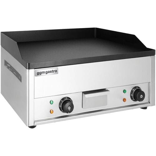 GGM Gastro Elektrische bakplaat - 4,4kW - Glad - Bakoppervlak: 600x335mm zilver