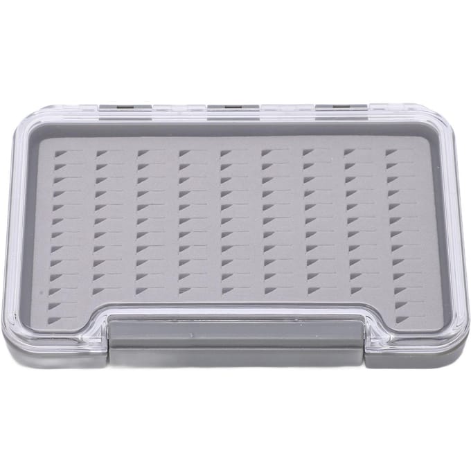 Vliegvismandje Waterdicht Schokbestendig Draagbaar Vliegenbox voor Vliegvissers Triangular Hole gray
