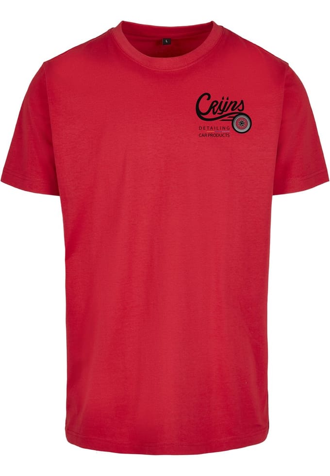 CRIJNS KWALITEITS T-SHIRT ROOD / ZWART Logo - MEDIUM