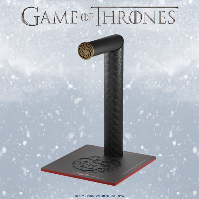 Lexip x Warner Game of Thrones Targaryen Dragon Design Gaming Headset Stand, Black/Red/Gold