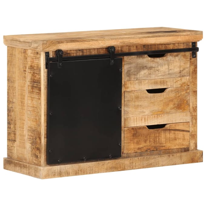 vidaXL - Dressoir - 80x30x55 - cm - massief - ruw - mangohout