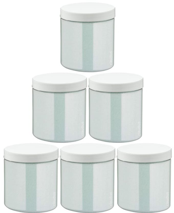 Scrubzout Hammam Herbal - 300 gram - Pot met witte deksel - set van 6 stuks - Hydraterende Lichaamsscrub