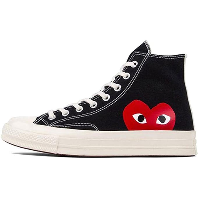 Comme des Garçons Play x Converse Chuck 70 High Noir Baskets Unisexe Blanc 150204C 42.5 black