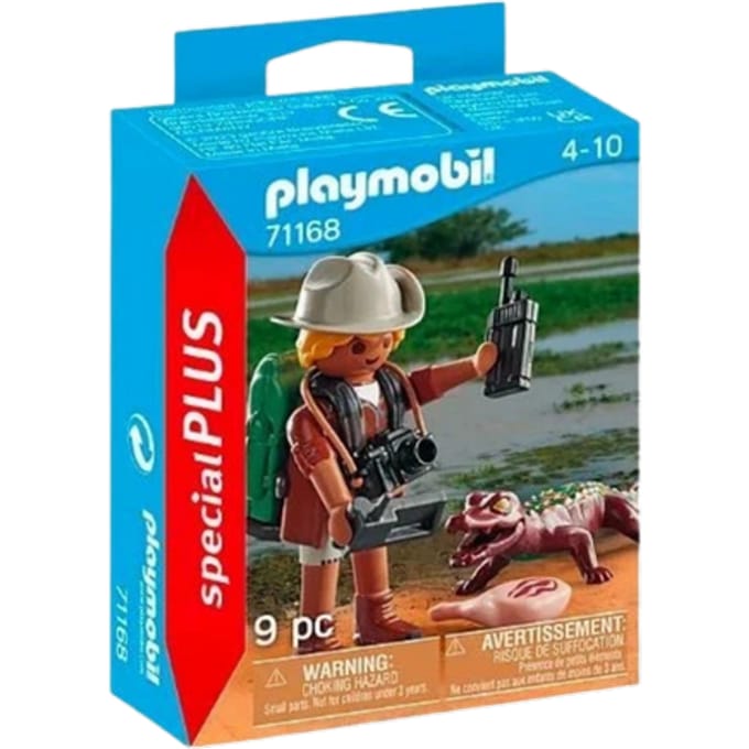 Playmobil Special Plus Onderzoeker met Jonge Kaaiman Speelset