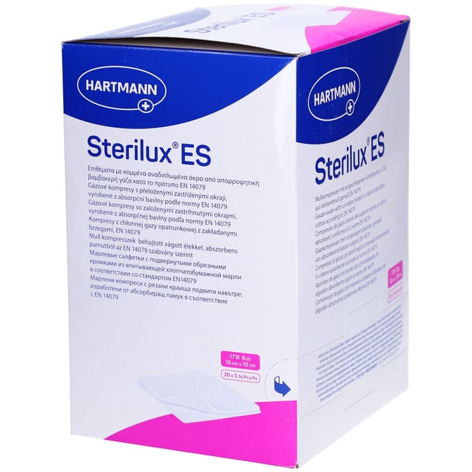 Hartmann Sterilux ES Steriel Kompres 8 Lagen 10 x 10cm 400860 5 Compressen