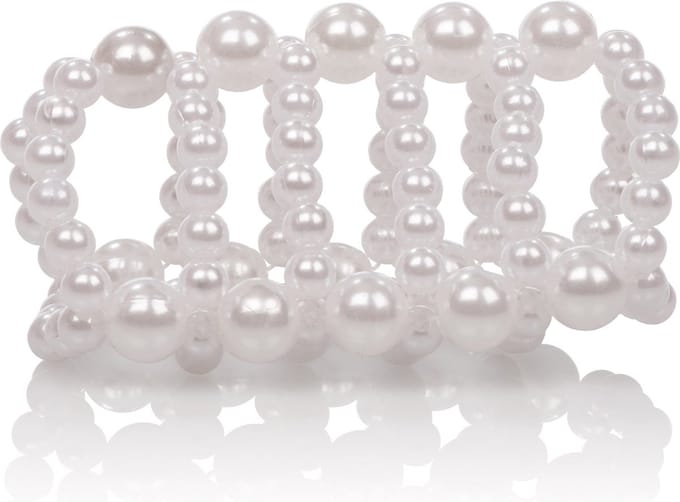 Basic Essentials Pearl Ring - Penissleeve - Parelmoer - Large - Ø 40 mm
