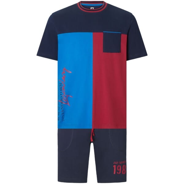 Jan Vanderstorm herren Korte Pyjama - 48/50 - donkerblauw - Plus Size