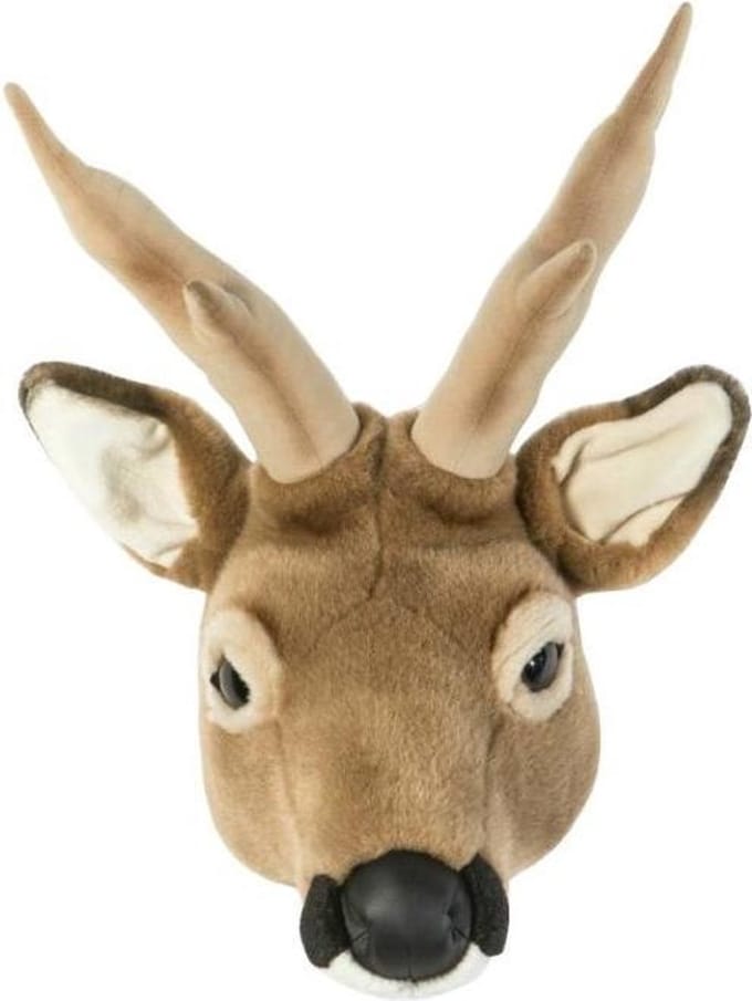Wild&Soft- Wanddecoratie dierenkop pluche ree Toby