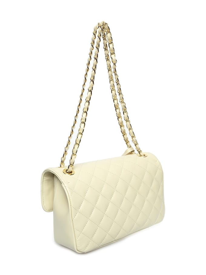 Isabella Rhea Beige Rundleer Tas