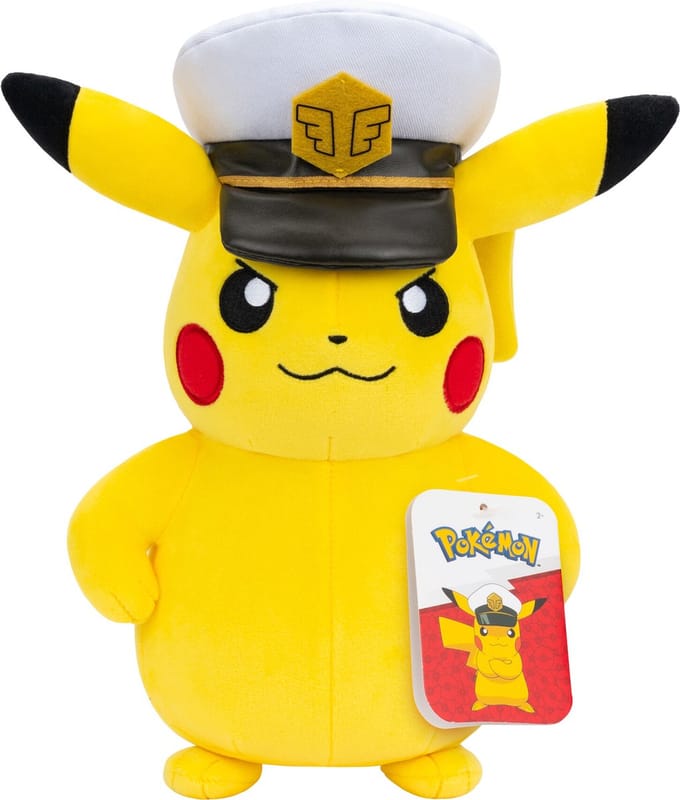 Pokemon Kapitein Pikachu 20cm Bekende knuffels