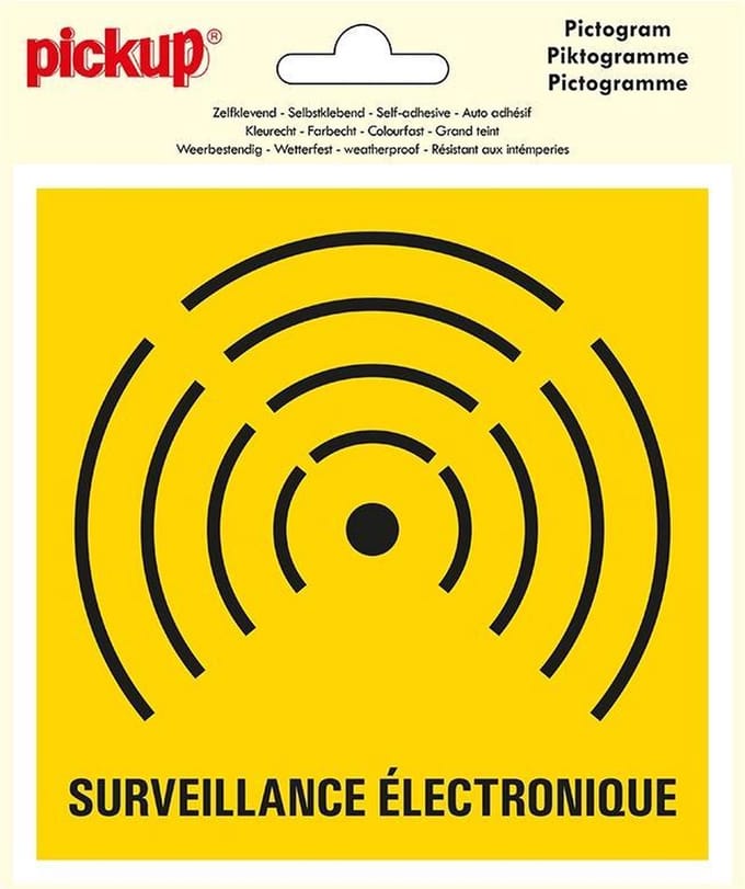 Pickup Pictogram 15x15 cm - Surveillance electronique - alarme