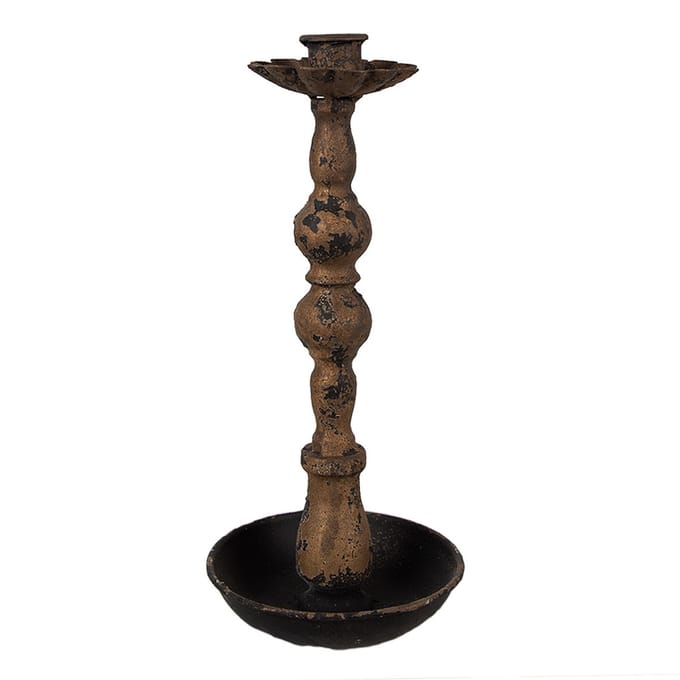 Clayre & Eef Kandelaar 25 cm Zwart IJzer