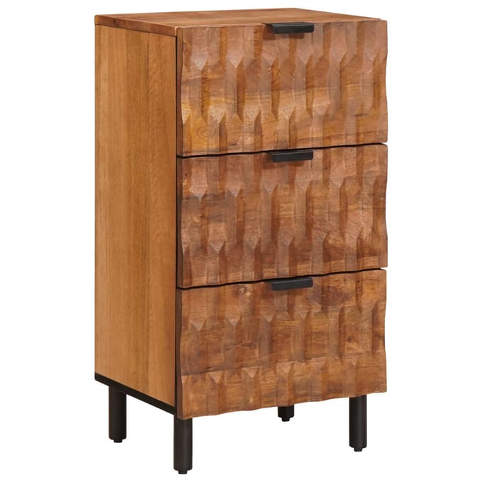 vidaXL - Dressoir - met - lade - Acacia - Bruine - Afwerking - 40 - x - 33 - x - 75 - cm