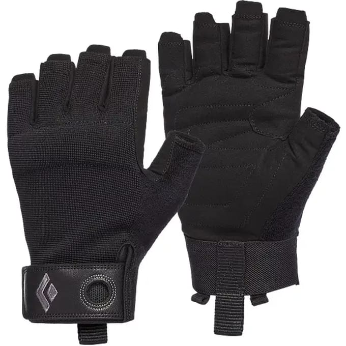Black Diamond Crag Half-Finger Gloves (Maat - L, Kleur - BLACK)