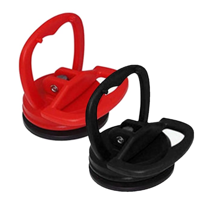 Extracteur de Dent 2 pièces, extracteur de débosselage, retrait de Dent à ventouse sans trace pour réparer les voitures Black & Red red