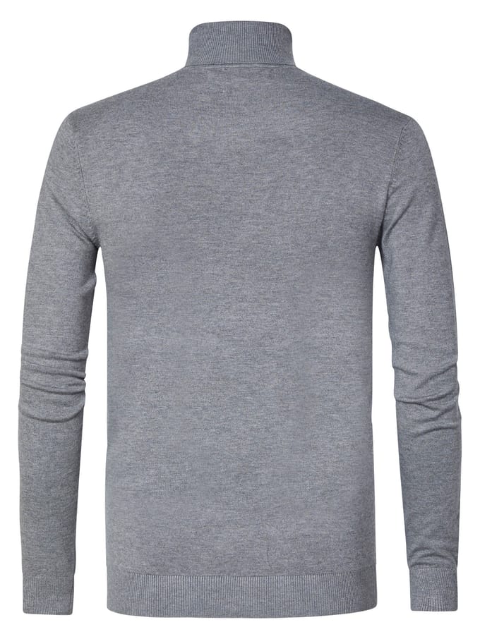 Petrol Industries Heren Coltrui - Ribgebreide Trui - Essentials Collection - Pullover - Truien - Zwart - Maat M