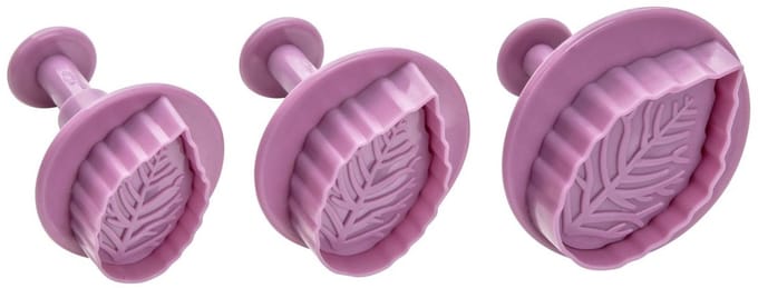 Set van 3 uitstekerstempels met bladmotief Zenker Sweet Sensation