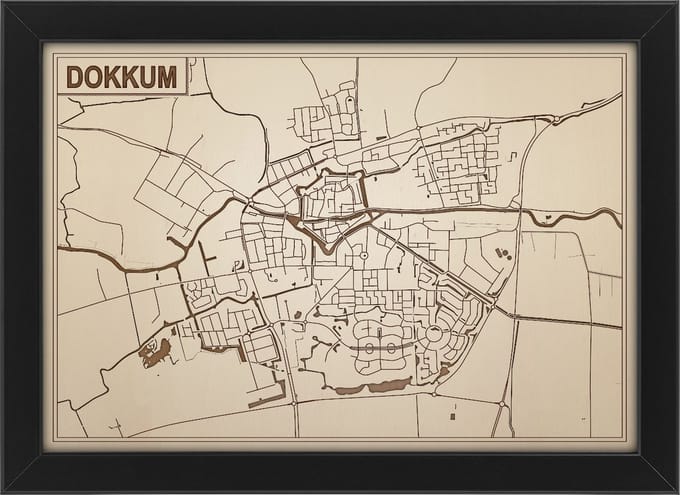 Decoratief Beeld - Houten Van Dokkum - Hout - Bekroned - Bruin - 21 X 30 Cm
